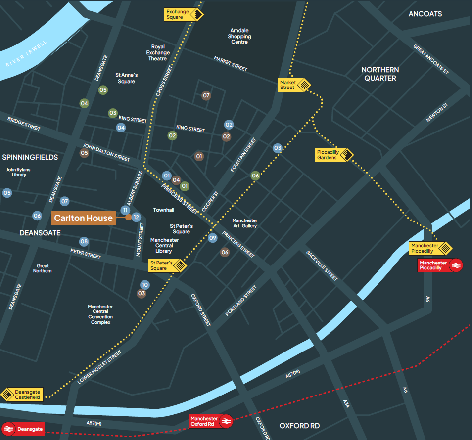 Carlton House location map — 18 Albert Square, Manchester